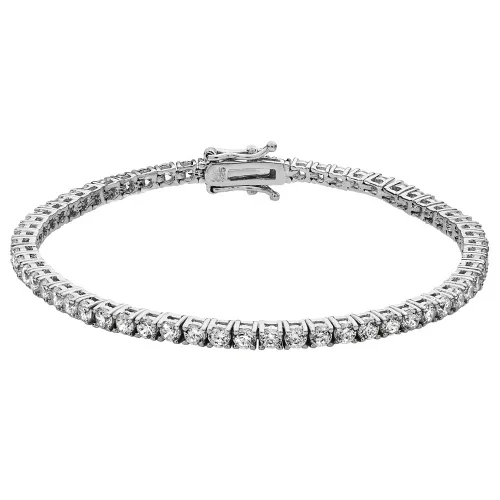 Silver Ladies' Cz Bracelet 9.51g